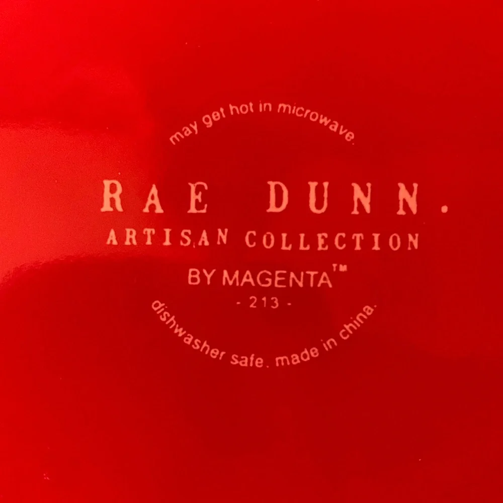 🍁 SANTA PAWS Rae Dunn Red Ceramic Pet Bowl NWOT